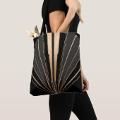 Art Deco Gold Fan Geometric Elegance Tote Bag (Dichtbij)