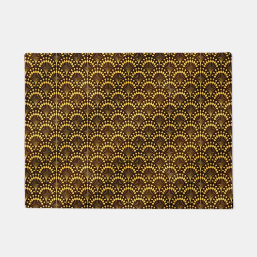 Art Deco Gold Fan Pattern Deurmat (Voorkant)