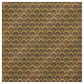 Art Deco Gold Fan Pattern Stof (Swatch)