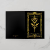Art Deco Gold Foil Rose Valentine Card Folie Wenskaart (Buiten Laag)