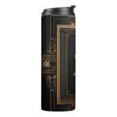 Art Deco Gold Frame with Custom Name and Initial Thermosbeker (Gedraaid links)