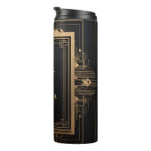 Art Deco Gold Frame with Custom Name and Initial Thermosbeker (Geroteerd rechts)