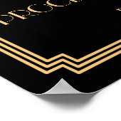 Art Deco Gold Gatsby Black Open Bar 18x24 Poster (Hoek)