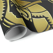  art Deco Gold Glamoureus Woman uit 1920 Cadeaupapier (Rol Hoek)