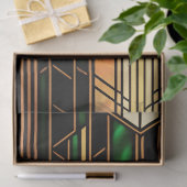 Art Deco Gold Glas in lood - Kunstwerk Groot Tissuepapier (Geschenk)