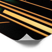 Art Deco Gold Glas in lood Poster (Hoek)