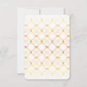 Art Deco Gold huwelijksreactie Kaarten RSVP Kaartje (Achterkant)