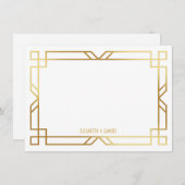 Art Deco Gold Lijst - Speciaal papier Notitiekaartje (Voorkant / Achterkant)
