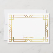 Art Deco Gold Lijst - Speciaal papier Notitiekaartje (Voorkant)