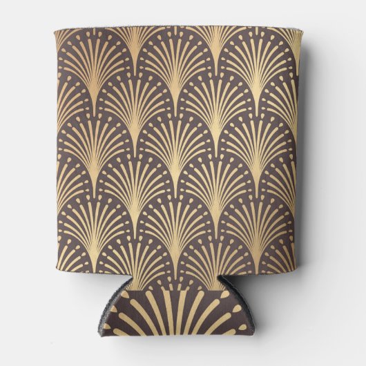 Art Deco Gold: minimalistische geometrische luxe Blikjeskoeler (Voorkant)