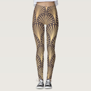 Art Deco Gold: minimalistische geometrische luxe Leggings