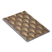 Art Deco Gold: minimalistische geometrische luxe Notitieboek (Rechterzijde)