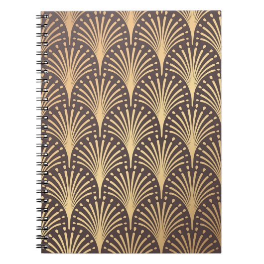 Art Deco Gold: minimalistische geometrische luxe Notitieboek (Voorkant)