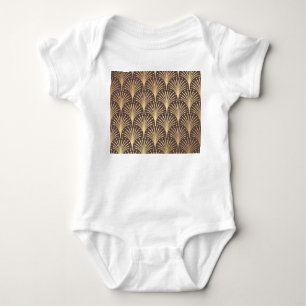 Art Deco Gold: minimalistische geometrische luxe Romper