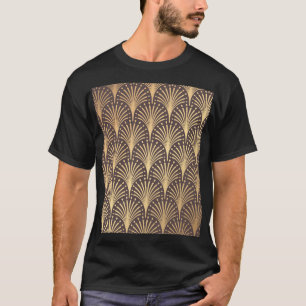 Art Deco Gold: minimalistische geometrische luxe T-shirt