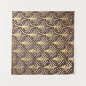 Art Deco Gold: minimalistische geometrische luxe Wandkleed (Voorkant (horizontaal))