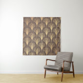 Art Deco Gold: minimalistische geometrische luxe Wandkleed (In situ)