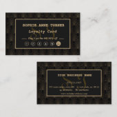  Art Deco Gold Monogram Make-up Artiest Klantenkaartje (Voorkant / Achterkant)