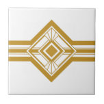 Art Deco Gold Mustard Yellow Geometric Border Tegeltje<br><div class="desc">Een gouden,  geometrische detailvorm in de vorm van een scherp kunstdecostijl ornament decoratieve keramische tegel aan de rand op een witte achtergrond. Houd er rekening mee dat goud een mosterdgele platte kleurenafdruk is en geen echte gouden kleur. Stijlvol en origineel ontwerp,  perfect voor modern of kunstdeco  interieur.</div>
