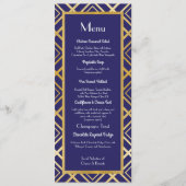 Art Deco Gold Navy Menu Wedding 1920 (Voorkant)