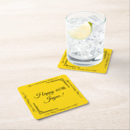 Art Deco Gold op Black Birthday Party Kartonnen Onderzetters