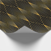 Art Deco Gold op zwart Cadeaupapier (Hoek)