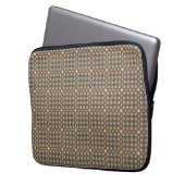  Art Deco Gold Patroon Laptop Sleeve (Voorkant Links)