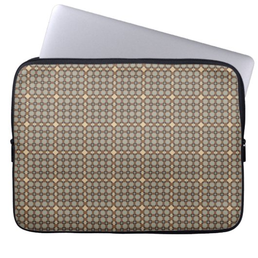  Art Deco Gold Patroon Laptop Sleeve (Voorkant)