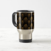 Art Deco Gold Pattern — Elegant Vintage Geometric  Reisbeker (Voorkant links)