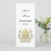  Art Deco Gold Plume Arabesque Kaart (Staand voorkant)