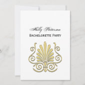  Art Deco Gold Plume Arabesque Kaart (Voorkant)