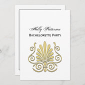  Art Deco Gold Plume Arabesque Kaart (Voorkant / Achterkant)