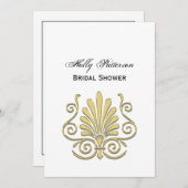  Art Deco Gold Plume Arabesque Kaart (Voorkant / Achterkant)