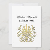  Art Deco Gold Plume Arabesque Kaart (Voorkant)