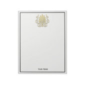  Art Deco Gold Plume Arabesque Notitieblok (Linkerzijde)