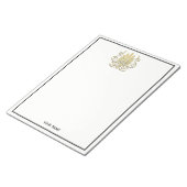 Art Deco Gold Plume Arabesque Notitieblok (Schuin)