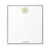  Art Deco Gold Plume Arabesque Notitieblok (Voorkant)