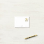  Art Deco Gold Plume Arabesque Post-it® Notes (Op bureau)