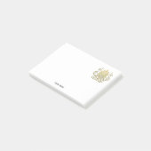  Art Deco Gold Plume Arabesque Post-it® Notes (Schuin)