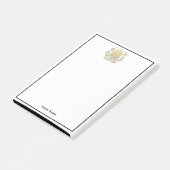  Art Deco Gold Plume Arabesque Post-it® Notes (Schuin)