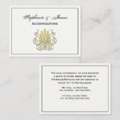  Art Deco Gold Plume Arabesque Visitekaartje (Voorkant / Achterkant)