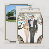 Art Deco Gold Posh Hartelijk dank2 Bedankkaart (Voorkant / Achterkant)