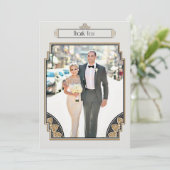 Art Deco Gold Posh Hartelijk dank2 Bedankkaart (Staand voorkant)