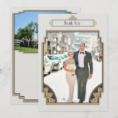 Art Deco Gold Posh Hartelijk dank Bedankkaart (Voorkant / Achterkant)