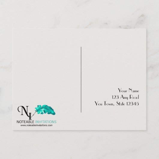 Art Deco Gold Posh Save the Date Briefkaart (Achterkant)