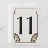 Art Deco Gold Posh Table Number 11 Kaart (Voorkant)
