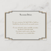 Art Deco Gold Posh Wedding Insert Informatiekaartje (Voorkant)