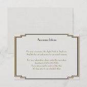 Art Deco Gold Posh Wedding Insert Informatiekaartje (Voorkant / Achterkant)