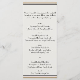 Art Deco Gold Posh Wedding Menu