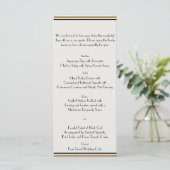 Art Deco Gold Posh Wedding Menu (Staand voorkant)